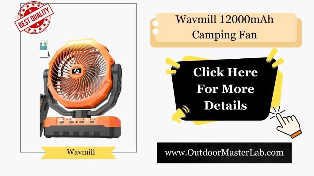 Wavmill 12000mAh Camping Fan